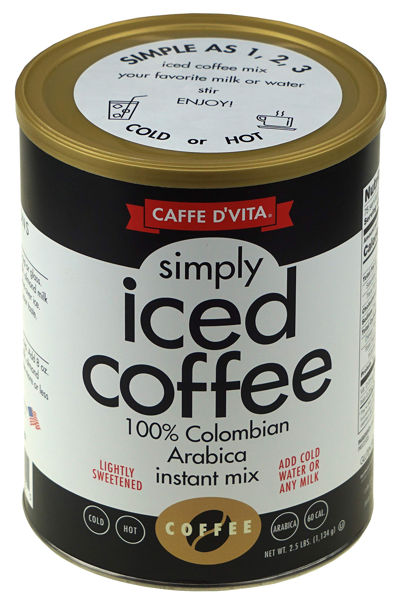 Amazon.com : Caffe D'Vita Simply Iced Coffee - 100% Colombian